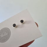 Black cubic zirconia studs