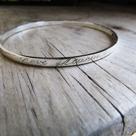 Engraved bangle