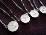 Personalized initial monogram necklaces