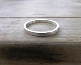 Dainty narrow silver band