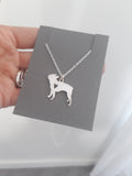 Custom dog silhouette necklace dog necklace