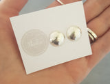 Domed textured stud earrings