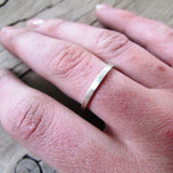 Dainty narrow silver band