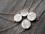 Personalized initial monogram necklaces