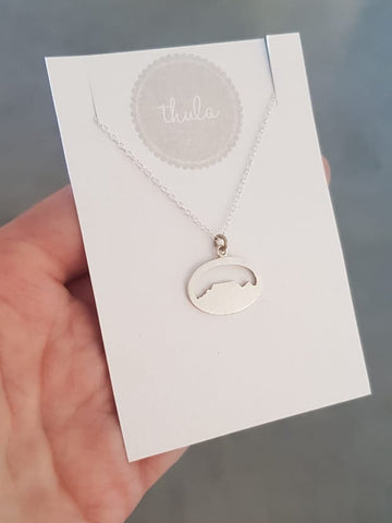 Table mountain necklace oval thulajewellery