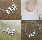 Family necklace -  3 or 4 figures